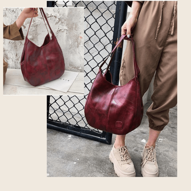NAOKO MAXI-SCHULTERTASCHE – LEDERTASCHE MIT PLATZ & SOFTER FORM