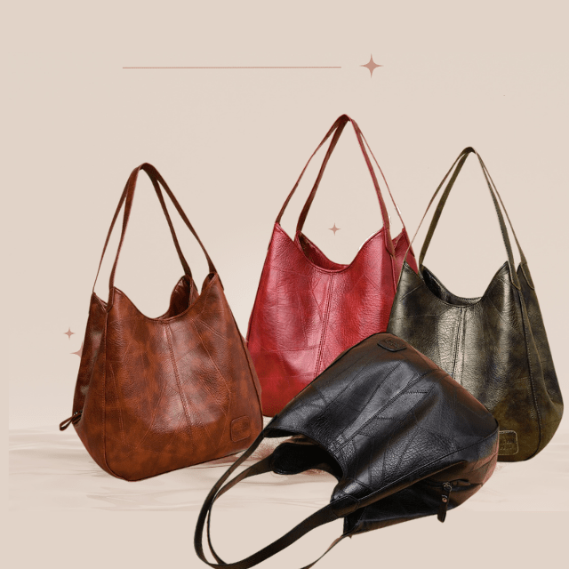 NAOKO MAXI-SCHULTERTASCHE – LEDERTASCHE MIT PLATZ & SOFTER FORM