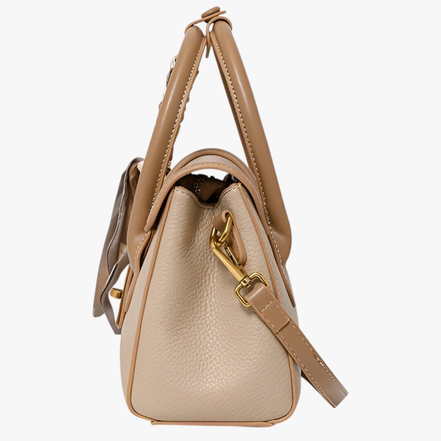 PALERMO SCHULTERTASCHE MIT HALSTUCH UND GOLDENER SCHNALLE