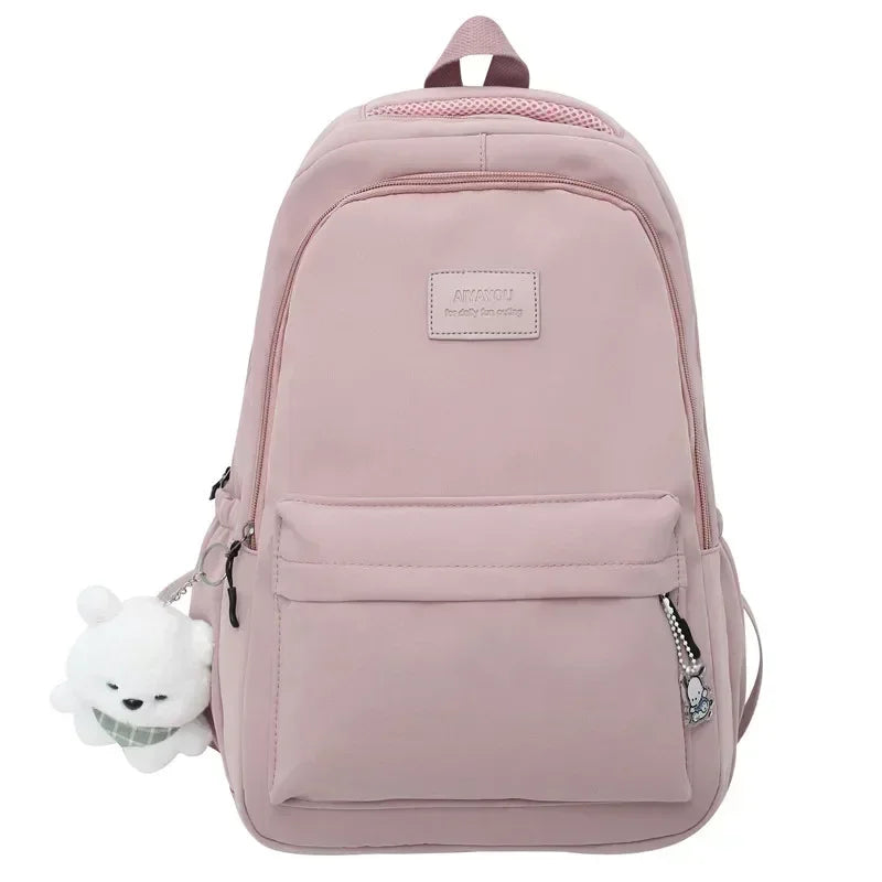 TESSA RUCKSACK – WASSERDICHTER COLLEGE-RUCKSACK MIT TEDDY-CHARM