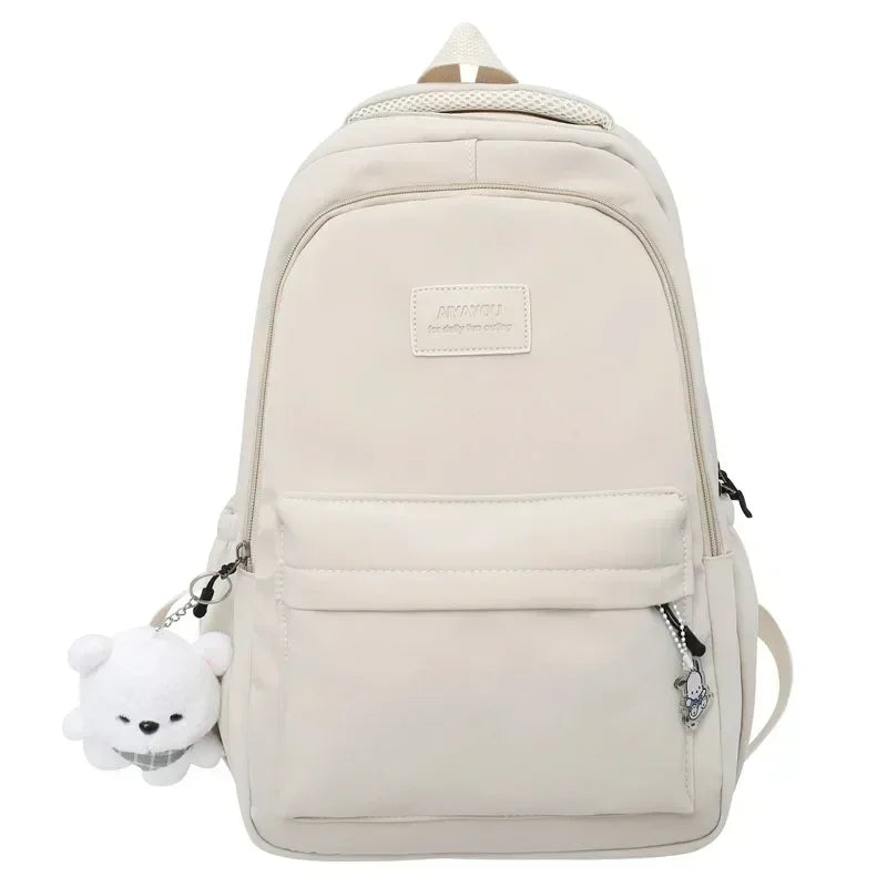 TESSA RUCKSACK – WASSERDICHTER COLLEGE-RUCKSACK MIT TEDDY-CHARM
