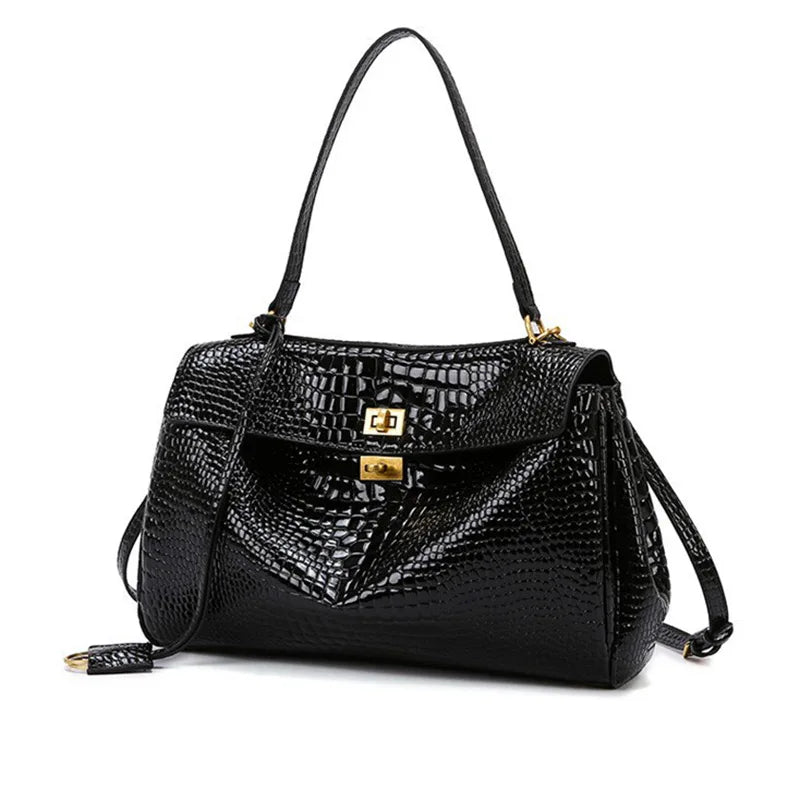 PAVIA SHOPPER-TASCHE AUS WEICHEM LEDER IN SCHWARZ