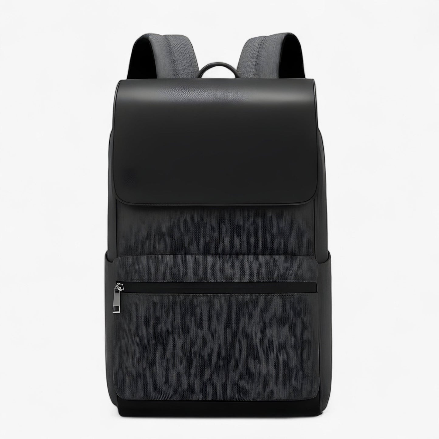 BERGEN LAPTOPRUCKSACK EDGE PRO IN SCHWARZ MATT MIT ZIP-FRONT