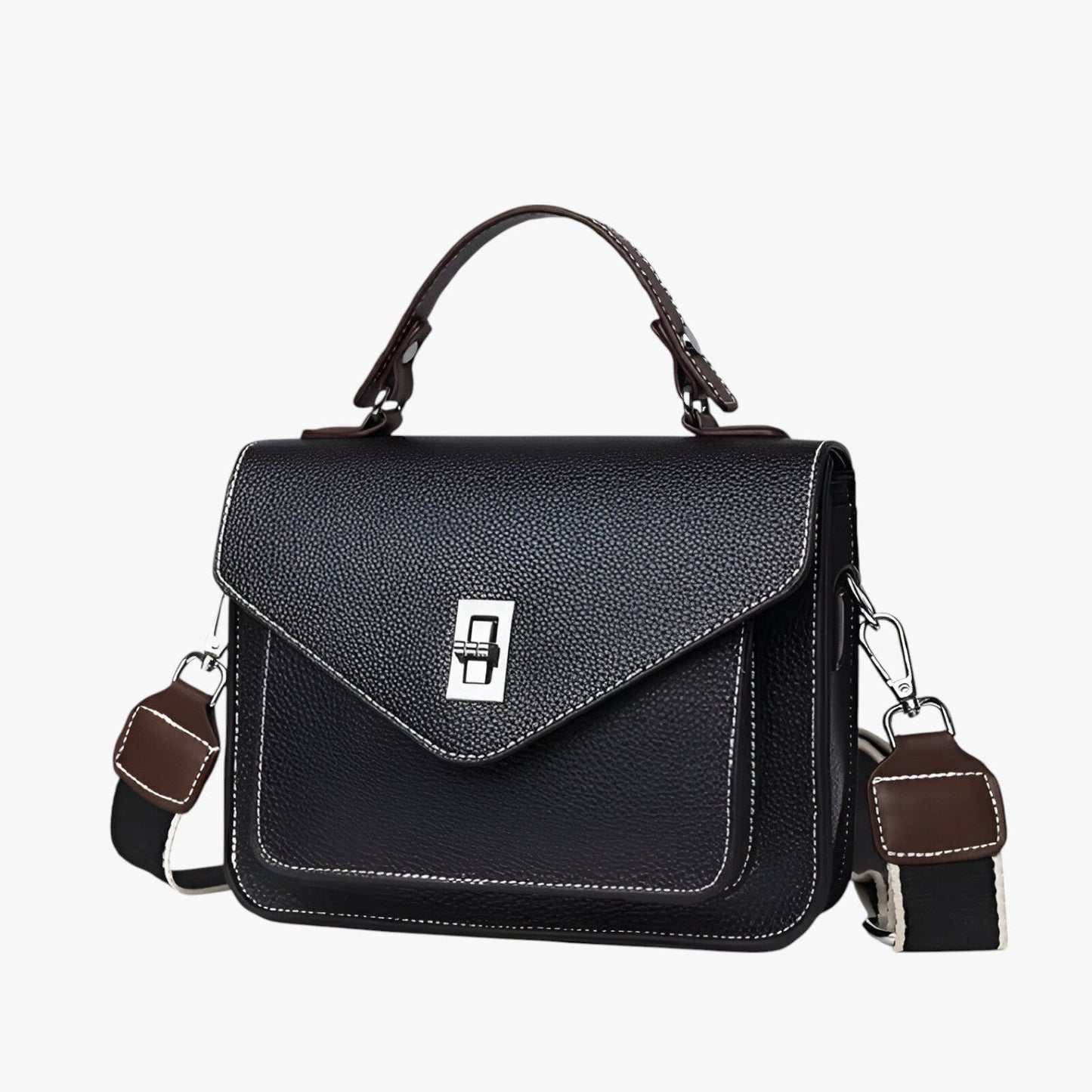 VALERIA SCHULTERTASCHE MIT KONTRASTGURT UND FARBKONTRASTEN