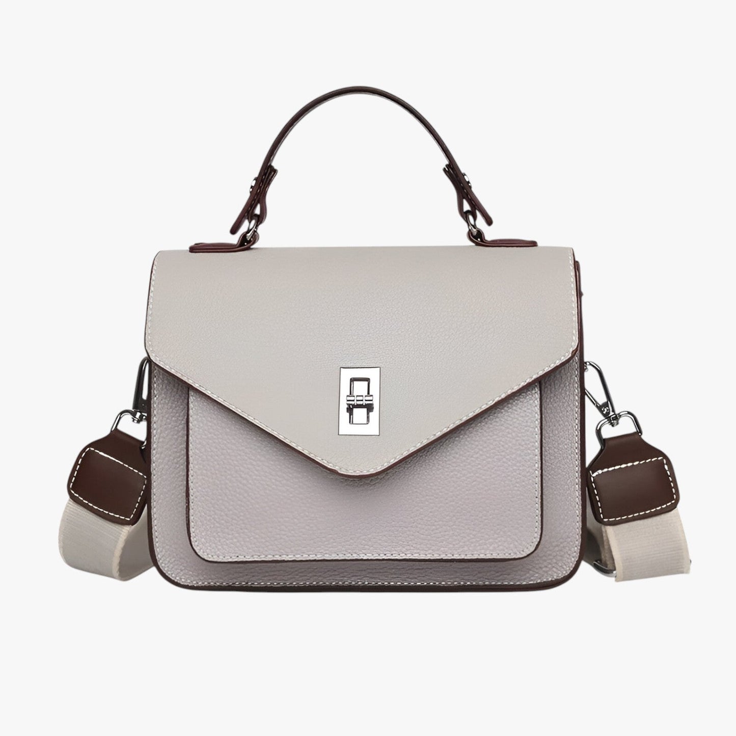 VALERIA SCHULTERTASCHE MIT KONTRASTGURT UND FARBKONTRASTEN
