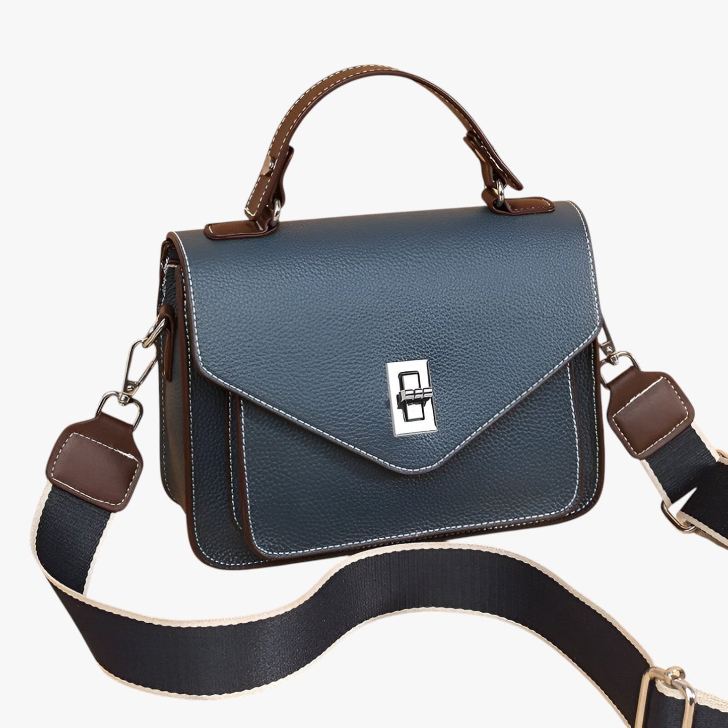 VALERIA SCHULTERTASCHE MIT KONTRASTGURT UND FARBKONTRASTEN