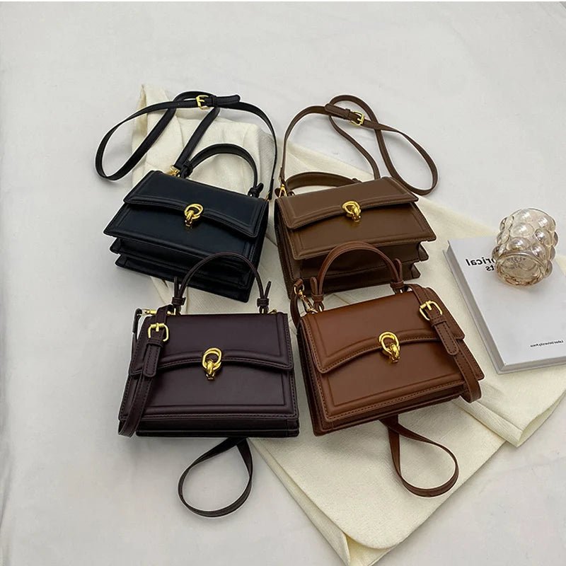 VERA LEDERTASCHE – KOMPAKTE UMHÄNGETASCHE MIT SCHNALLE & RETRO-CHARME