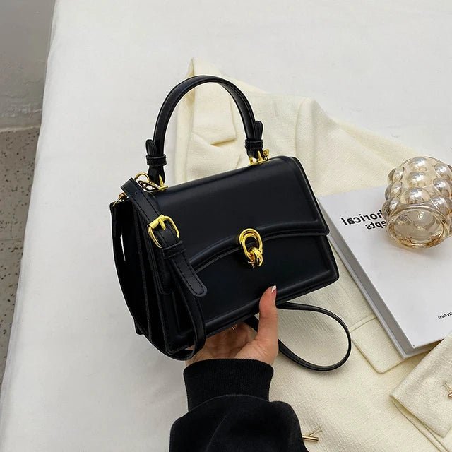 VERA LEDERTASCHE – KOMPAKTE UMHÄNGETASCHE MIT SCHNALLE & RETRO-CHARME