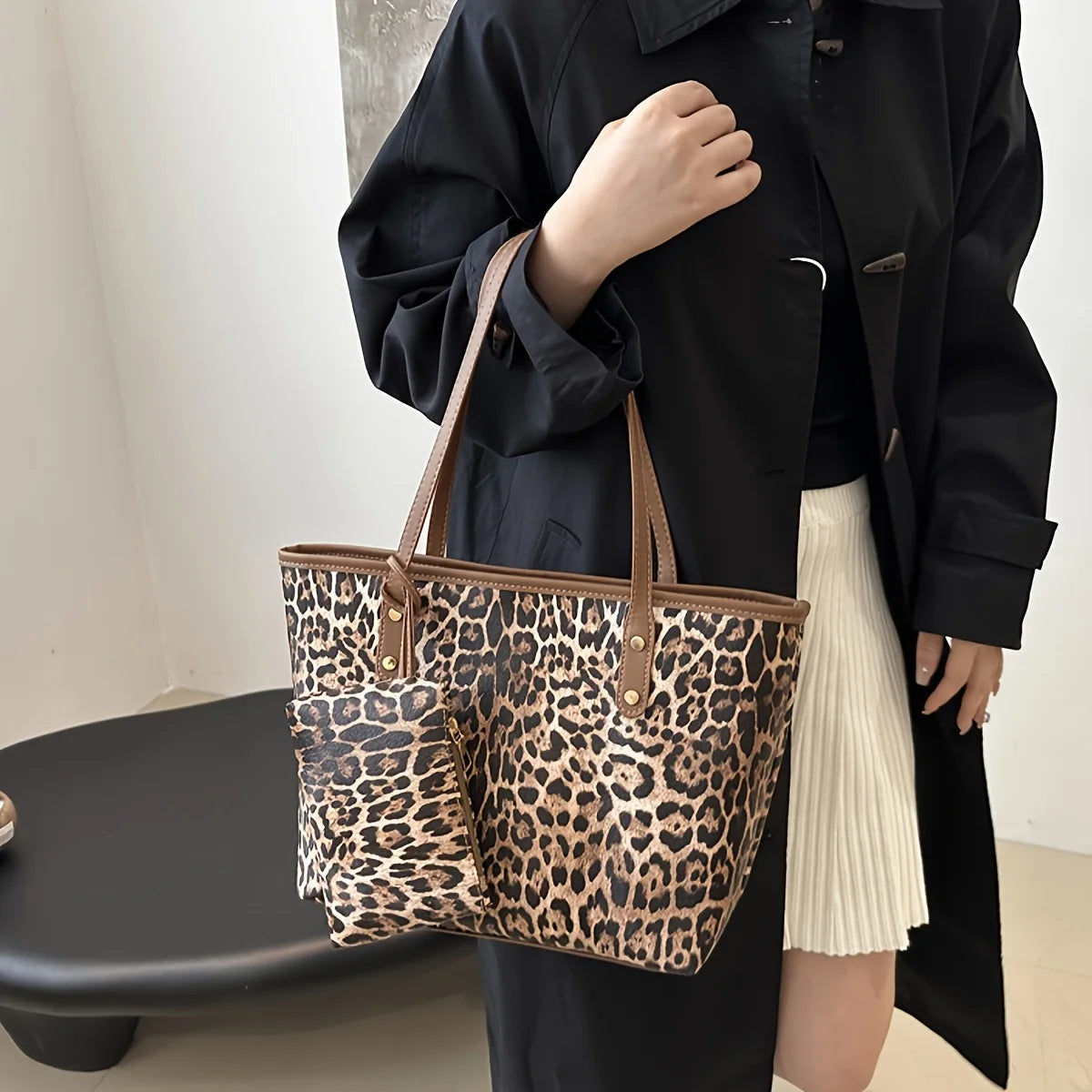 BARLETA SHOPPERTASCHE – LEOPRINT & KLEINE INNENTASCHE