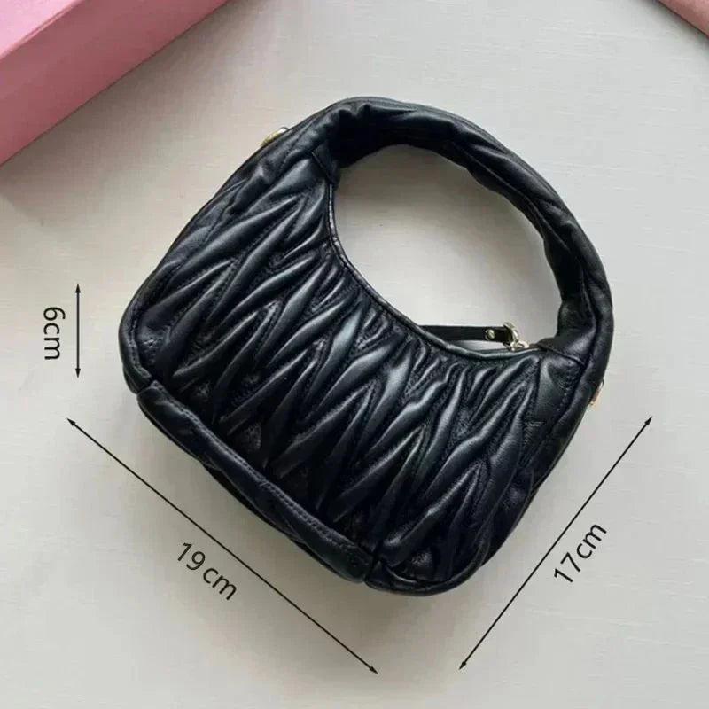 ARIELA PU LEDER SCHULTERTASCHE MIT TREND-STEPPUNG