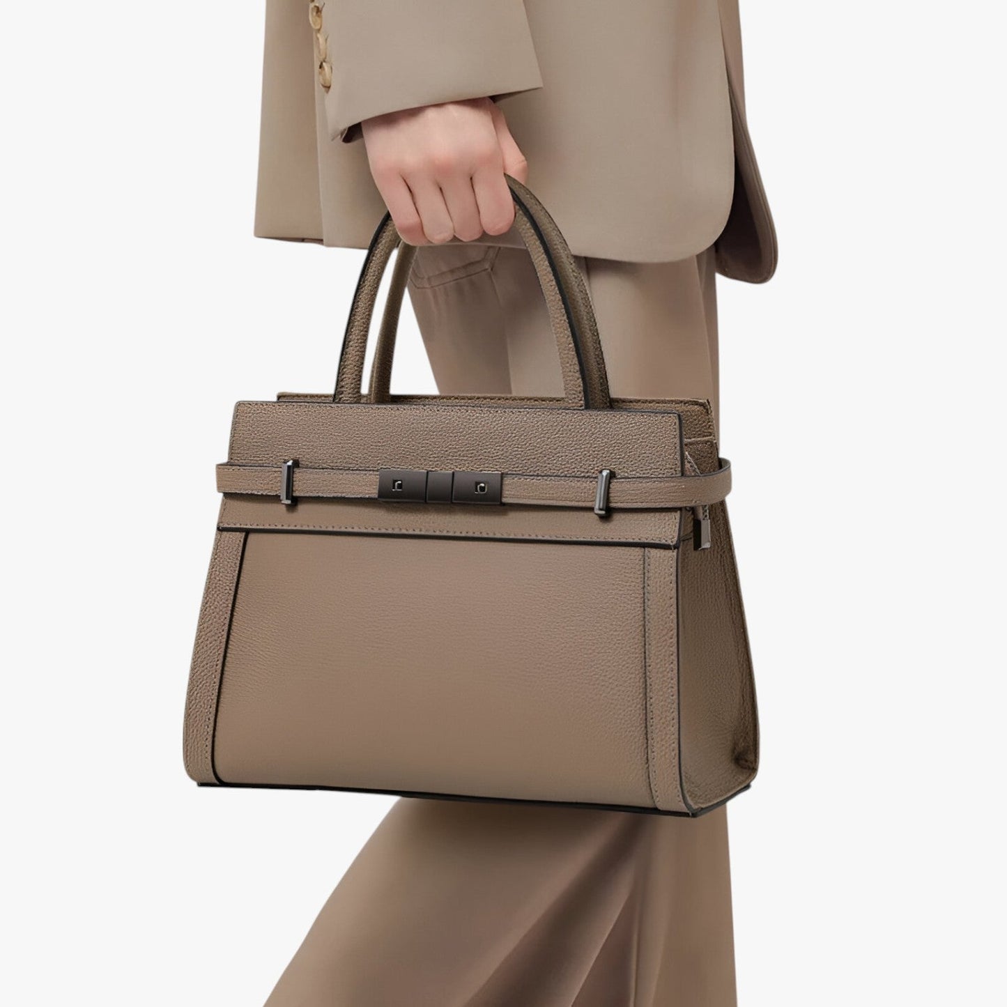 ZARIYA | SCHULTERTASCHE IM KLASSISCHEN LOOK MIT METALLDETAILS
