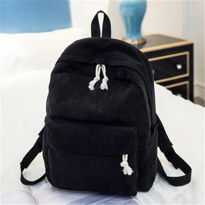 ZAFIRA CORD-RUCKSACK FÜR DAMEN IN ROSA ODER GRAU – RETRO & WEICH
