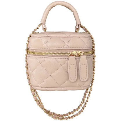 MAÉLYS MINI UMHÄNGETASCHE – ELEGANTE BOX-BAG MIT KETTE & GRIFF