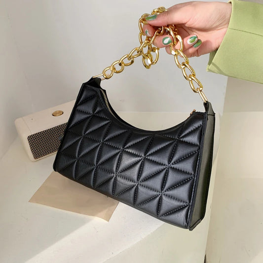 NAELIA | SCHULTERTASCHE MIT KARIERTEM LOOK