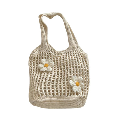 TULIPE STRICKTASCHE – SOMMERLICHE HÄKEL HOBO BAG AUS BAUMWOLL-MIX