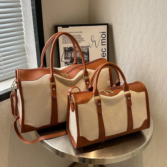 SIENA WEEKENDER-REISETASCHE AUS CANVAS UND LEDERDETAILS
