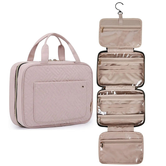 NAYLA KULTURBEUTEL – FALTBARE BEAUTYTASCHE MIT HAKEN