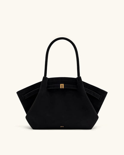 JW CANVAS-SCHULTERTASCHE MIT HOLZDETAILS