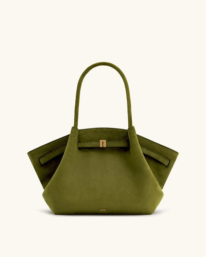 JW CANVAS-SCHULTERTASCHE MIT HOLZDETAILS