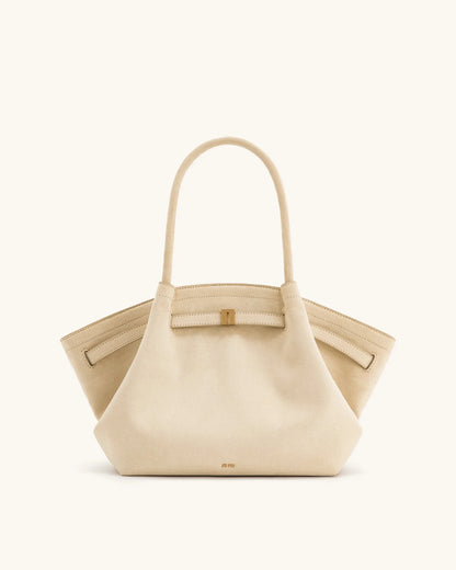 JW CANVAS-SCHULTERTASCHE MIT HOLZDETAILS