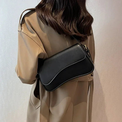 JUNEESA FLAP UMHÄNGETASCHE – VINTAGE-SCHULTERTASCHE MIT KLAPPVERSCHLUSS