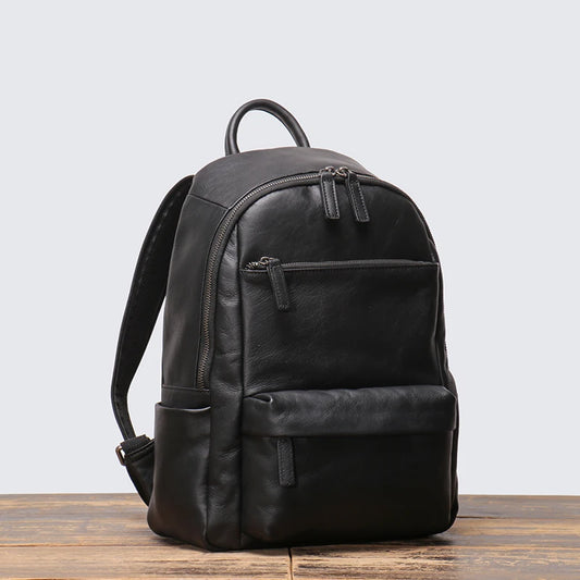 LEANDRO RUCKSACK AUS ECHTLEDER IN SCHWARZ