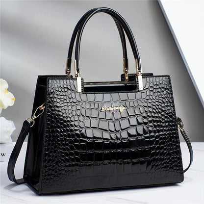 MELINDA KROKODILTASCHE – LUXURIÖSE HANDTASCHE MIT GLANZ-FINISH