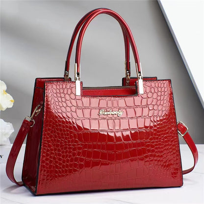 MELINDA KROKODILTASCHE – LUXURIÖSE HANDTASCHE MIT GLANZ-FINISH