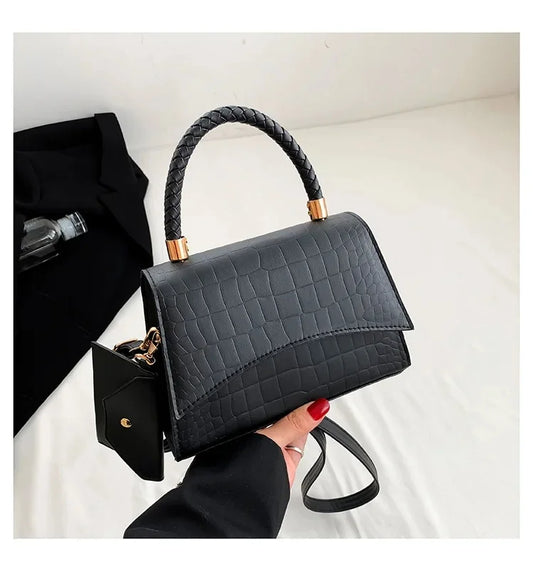 FIRENZA CROCO-TASCHE – UMHÄNGETASCHE MIT GRIFF IN KNALLFARBEN