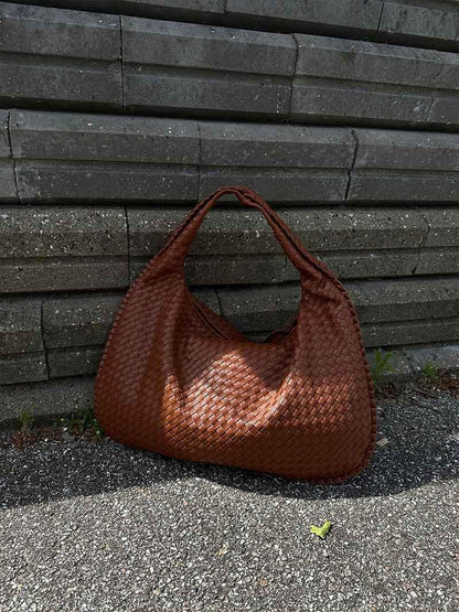 NOVA – GEFLOCHTENE HOBO-SCHULTERTASCHE IN LEDEROPTIK (XL)