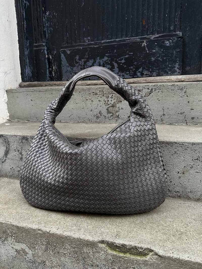 NOVA – GEFLOCHTENE HOBO-SCHULTERTASCHE IN LEDEROPTIK (XL)