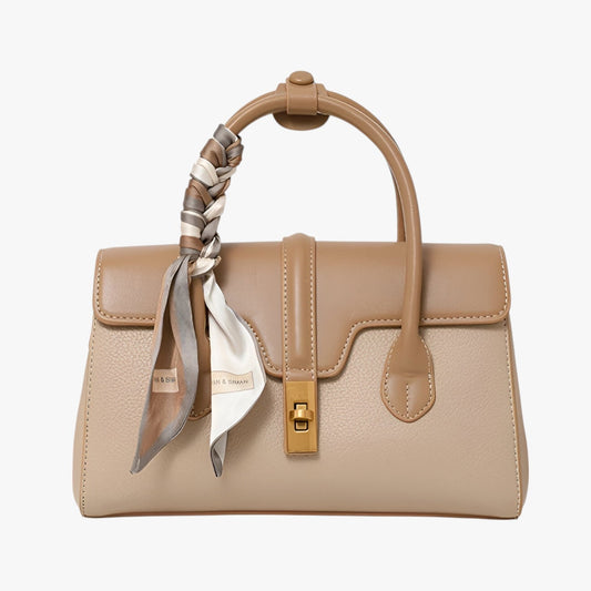 PALERMO SCHULTERTASCHE MIT HALSTUCH UND GOLDENER SCHNALLE