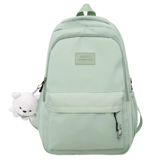 TESSA RUCKSACK – WASSERDICHTER COLLEGE-RUCKSACK MIT TEDDY-CHARM