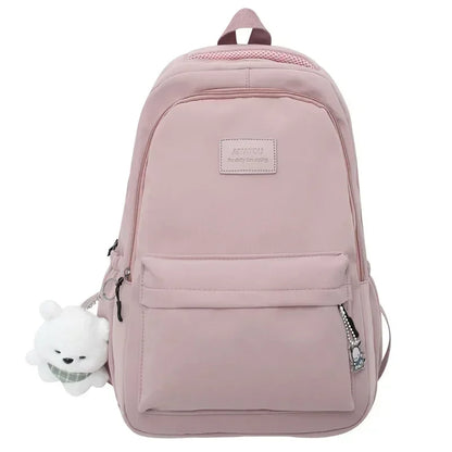 TESSA RUCKSACK – WASSERDICHTER COLLEGE-RUCKSACK MIT TEDDY-CHARM