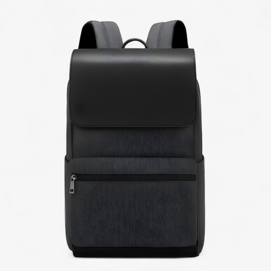 BERGEN LAPTOPRUCKSACK EDGE PRO IN SCHWARZ MATT MIT ZIP-FRONT