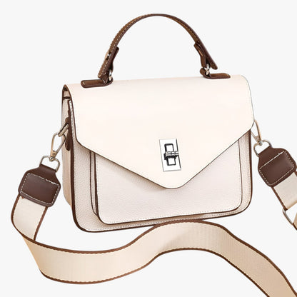 VALERIA SCHULTERTASCHE MIT KONTRASTGURT UND FARBKONTRASTEN