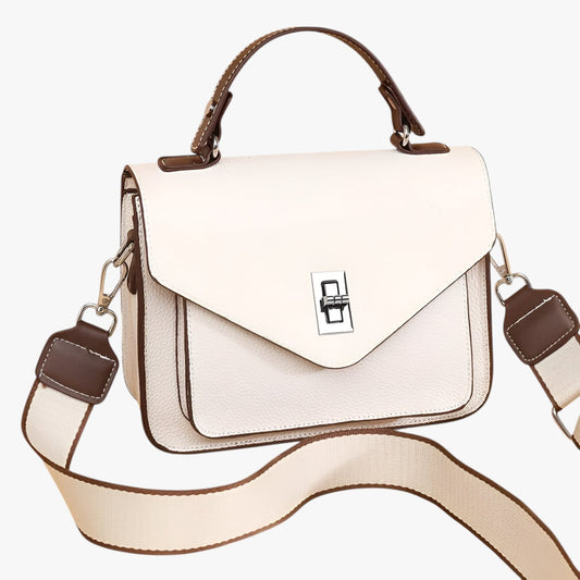 VALERIA SCHULTERTASCHE MIT KONTRASTGURT UND FARBKONTRASTEN