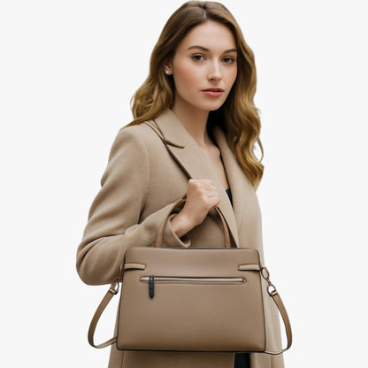 ZARIYA | SCHULTERTASCHE IM KLASSISCHEN LOOK MIT METALLDETAILS
